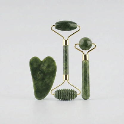 Rolo Massageador Facial | Pedra Jade + Gua Sha 3 em 1 - imagem 2