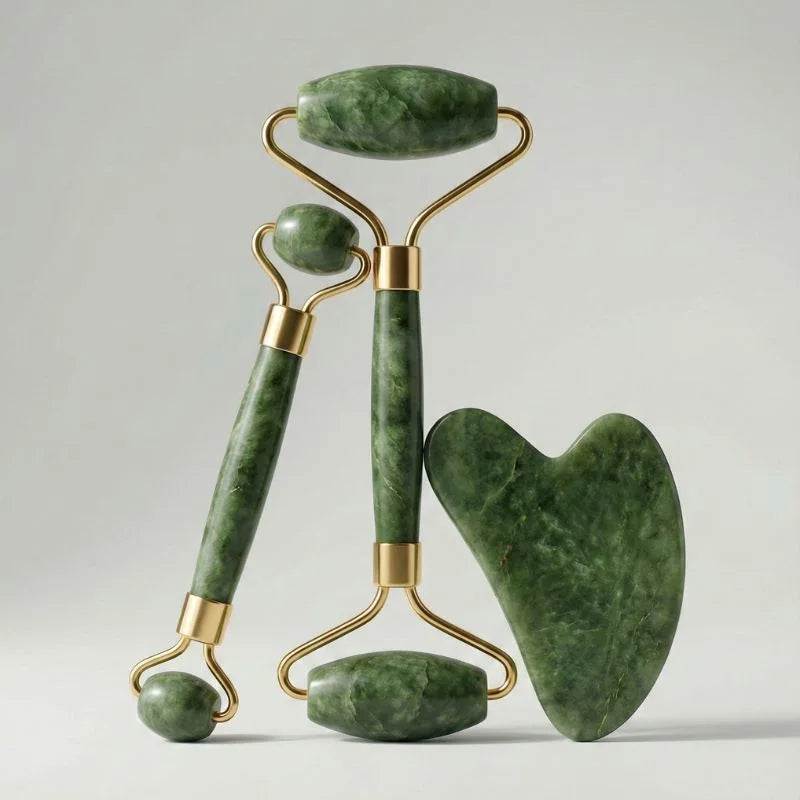 Rolo Massageador Facial | Pedra Jade + Gua Sha 3 em 1 - imagem 5