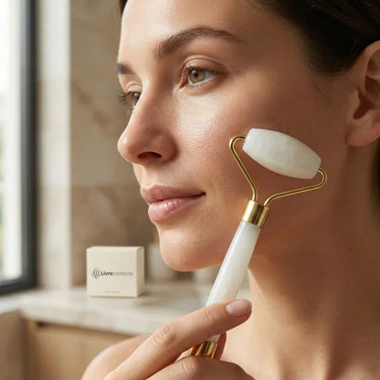 Rolo Massageador Facial | Pedra Jade + Gua Sha 3 em 1 - imagem 4