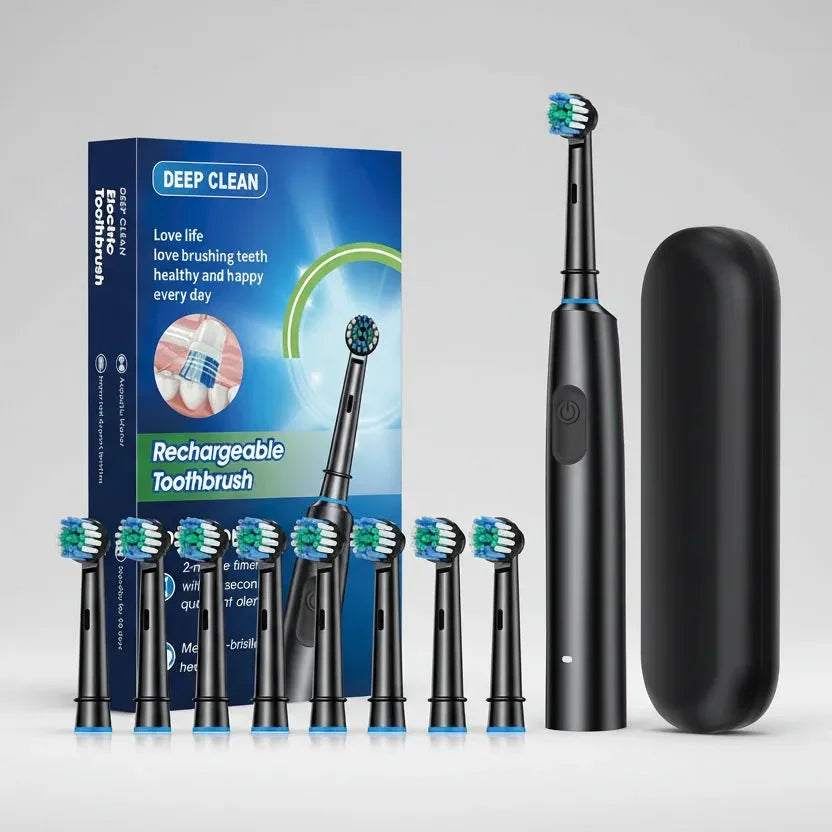 Escova Elétrica de Dente para Higiene Bucal Avançada | 8 cabeças - imagem 1