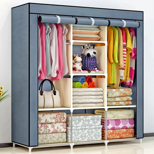 Guarda Roupa Dobrável com Cabideiro e Sapateira